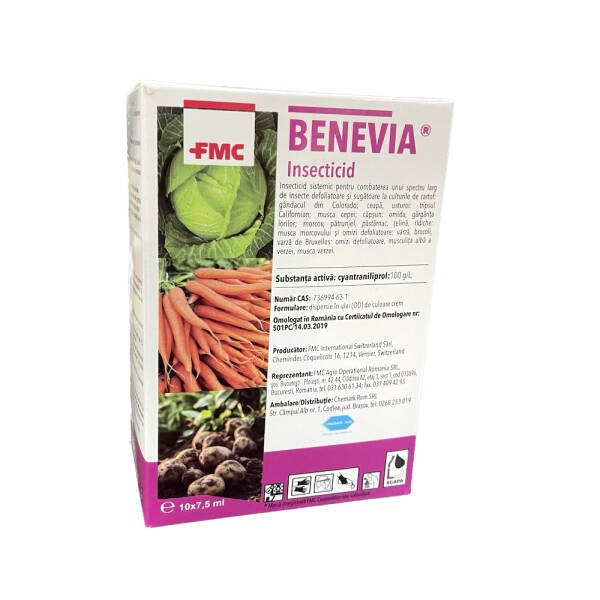 Benevia 7,5 ml insecticid sistemic FMC (cartof, ceapa, usturoi, morcov, varza, conopida, broccoli, capsuni) Insecticide 2023-09-28