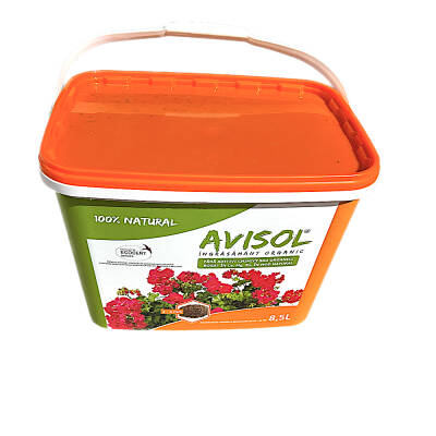 Avisol 8,5L ingrasamant organic, 2-4 mm granulatie (culturi agricole, gradini, legume, flori, livezi)