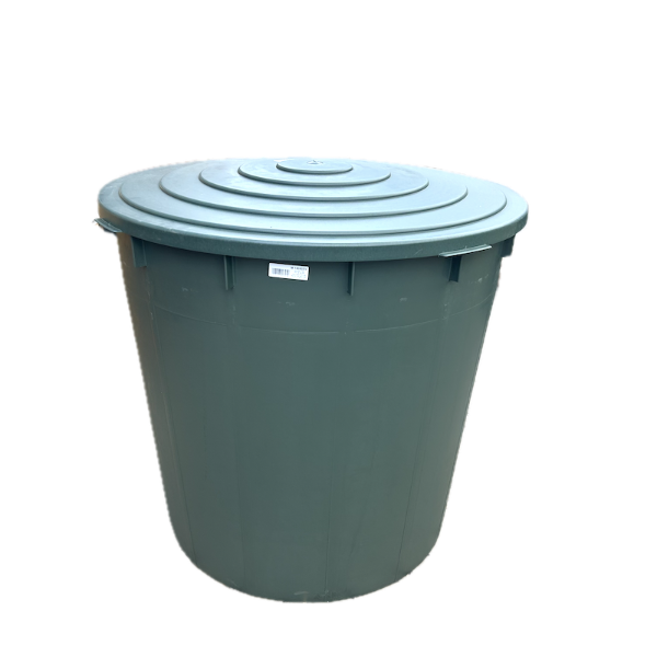 Cada Mastellone 500 L, verde, din plastic, cu capac