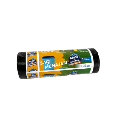 Saci menajeri negri 120 L, 10 buc/rola, produsi in Romania
